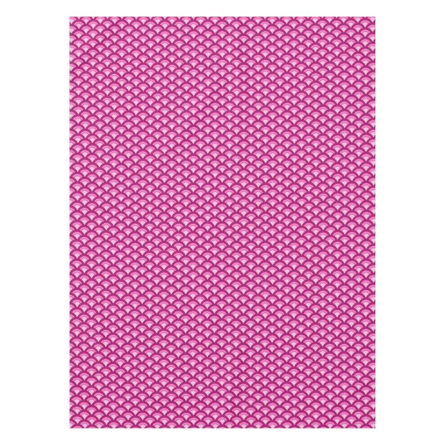 Art Deco Wellenmuster - Magenta und Rosa Tischdecke (Vorderseite)