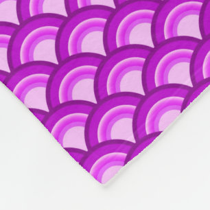 Art-Deco-Wellenmuster - Orchideenfarben Fleecedecke