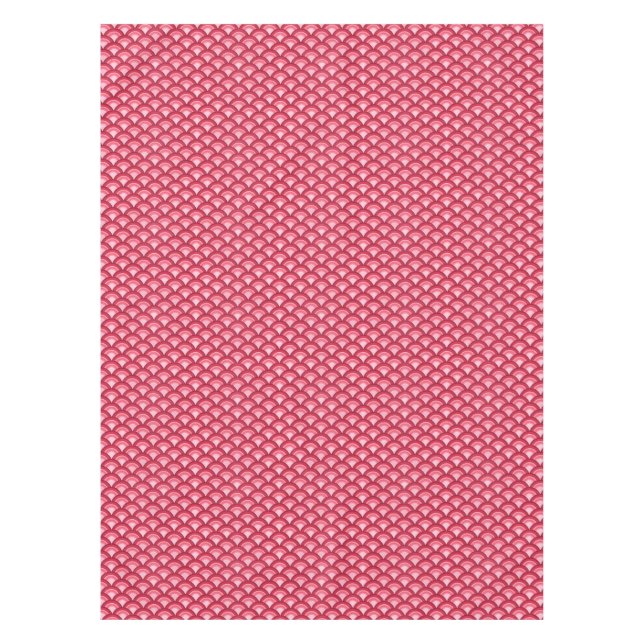 Art Deco-Wellenmuster - rot und fuchsia Tischdecke (Vorderseite)