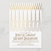 Art Deco White und Gold Geometrische Hochzeit