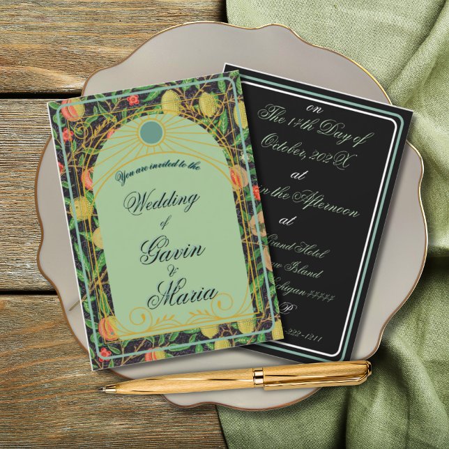 Art Deco Wilhelm Tell Einladung (Von Creator hochgeladen)