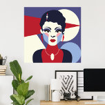 Art Deco Woman Portrait Poster<br><div class="desc">Das atemberaubende Grafikdesign eines Frauenporträts im Art Deko Stil, perfekt um jedem Zazzle Produkt eine Touch von Eleganz und Eleganz hinzuzufügen. Das Bild zeigt eine wunderschöne Frau in einer stilisierten und geometrischen Form, die an die Epoche des Dekos der ikonischen Kunst erinnert. Egal ob Sie eine neue Handy-Hülle, eine Tasche...</div>