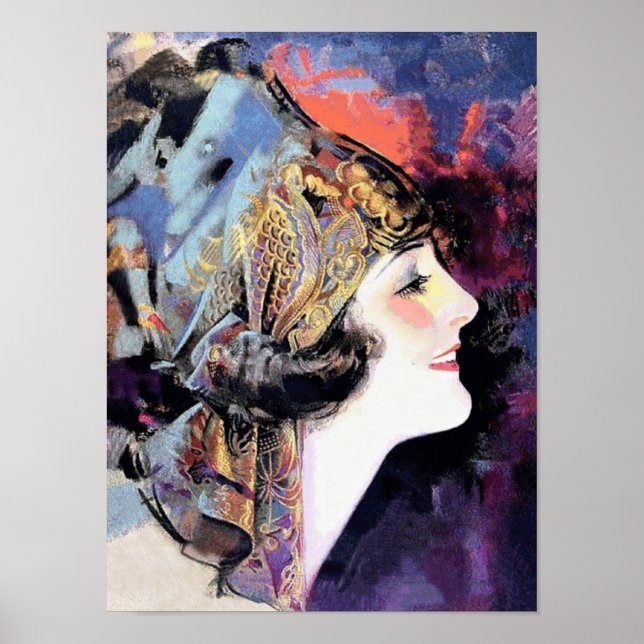 Art Deco Woman Poster (Vorne)