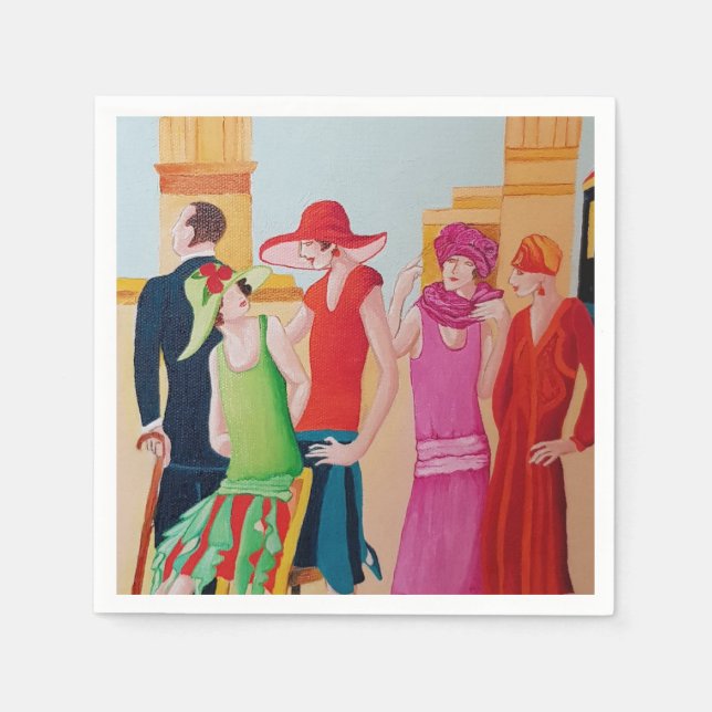 Art Deco Women Serviette (Vorderseite)