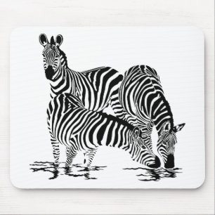Art Deco Zebra Mousepad