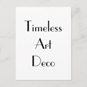 Art Deco zeitlose Typografie Postkarte