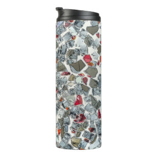 Art Deco zerbrochenes Glas-Thermal-Tumbler Thermosbecher