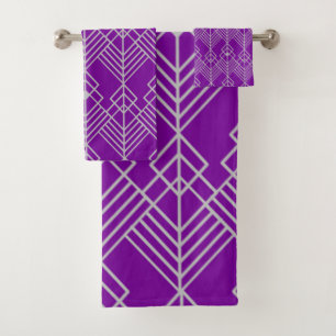 Art Deco Zig-Zag Badhandtuch Set