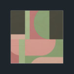 Art Deco Zusammensetzung Rosa und Grün #5 Holzdruck<br><div class="desc">Art Deco Zusammensetzung Rosa und Grün #5</div>