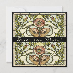 Art Deco Zwei Seiten anpassbare Save the Date Kart