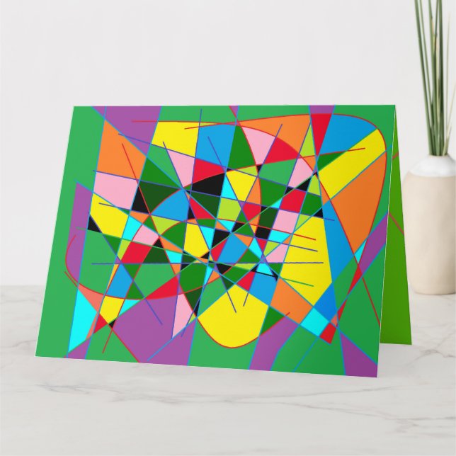 Art Decotion zwei Muster und Gratulationen Nachric Karte (Vorderseite)