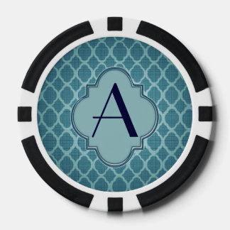 Art Deko, 1920er Jahre Muster mit Monogramm aquama Pokerchips