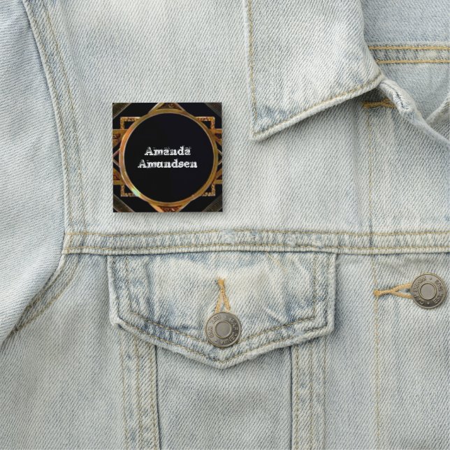 Art Deko, Art Nouveau, Originalkunst, Digitalkunst Namensschild (Beispiel)