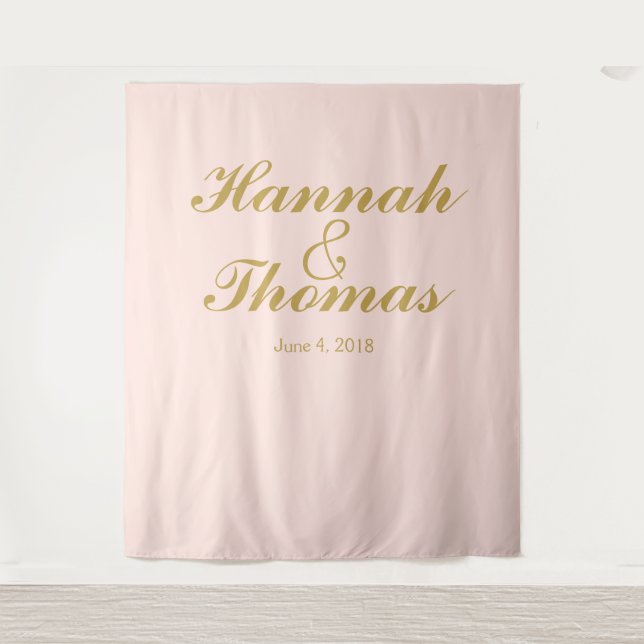 Art Deko Begrüßung des Hochzeitsstandes Foto Stand Wandteppich (Vorderseite)