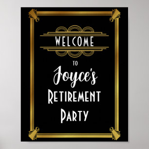 Art Deko Begrüßungsposter erstellen Sie Ihr eigene