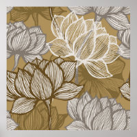 Art Deko Blume Muster. Blume