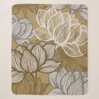 Art Deko Blume Muster. Blume Sherpadecke