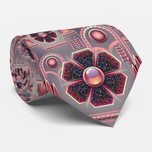 Art Deko Blume Muster Vintag florale geometrische Krawatte