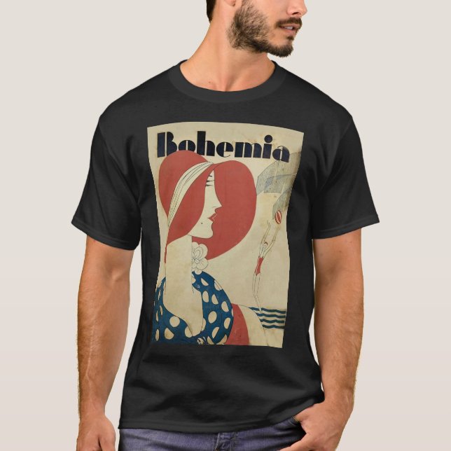 Art Deko bohemia magazine cover T-Shirt (Vorderseite)