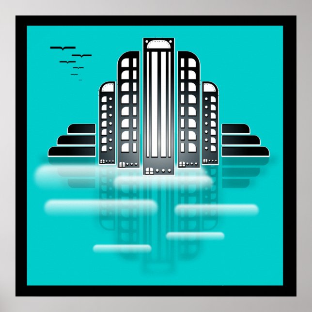 Art Deko City Poster (Vorne)