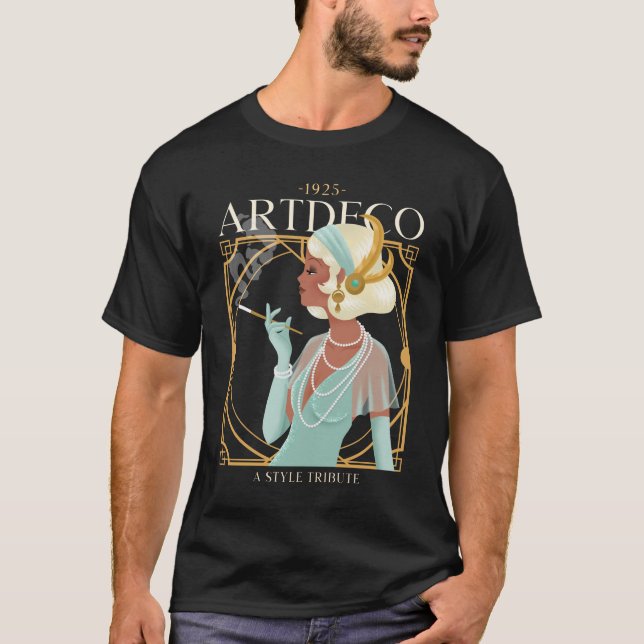 Art Deko Design T-Shirt (Vorderseite)