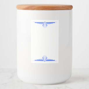 Art Deko-Element auf dem dunkelblauen Etikett