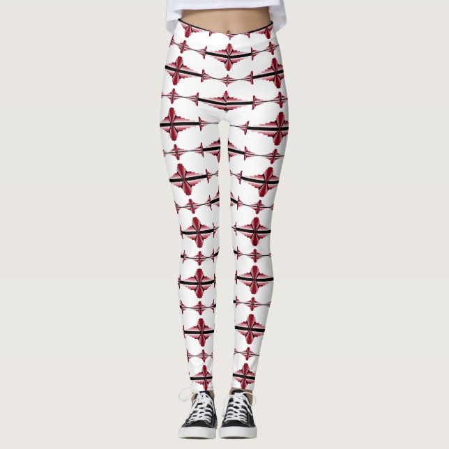 Art Deko-Element in Crimson Leggings (Vorderseite)