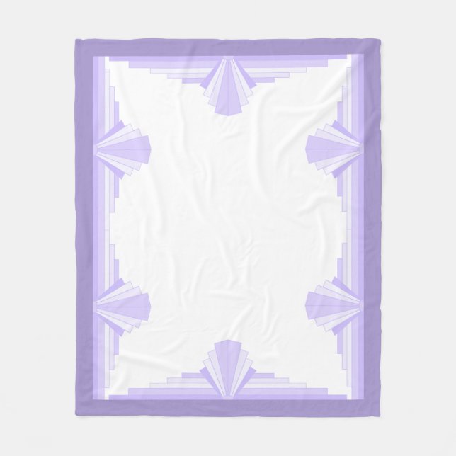 Art Deko Element in lila & lila Fleece Blanket (Vorderseite)