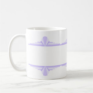 Art Deko Element in lila & lila Kaffee Tasse