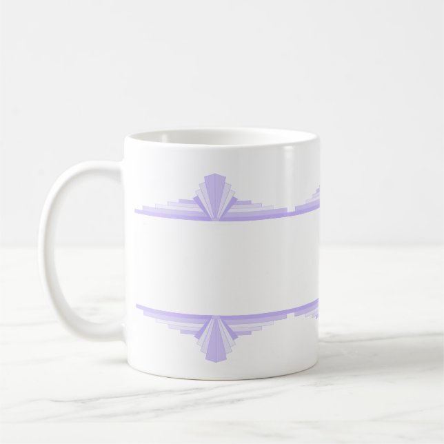 Art Deko Element in lila & lila Kaffee Tasse (Links)