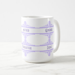 Art Deko Element in lila & lila Kaffee Tasse