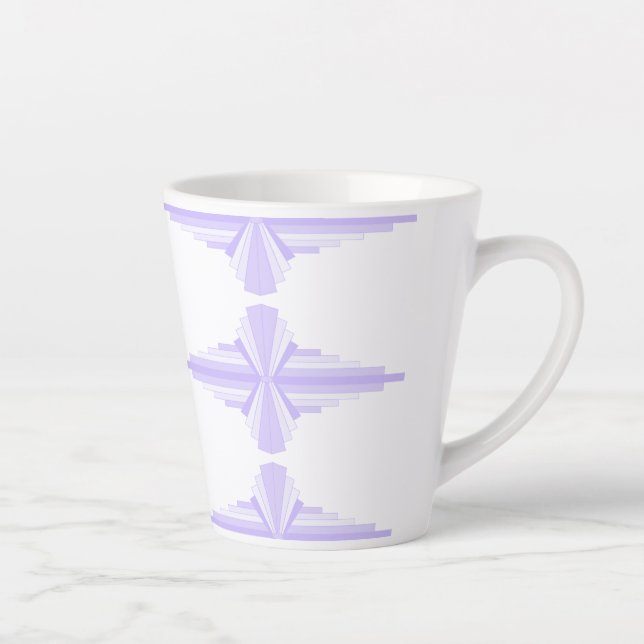 Art Deko Element in lila & lila Milchtasse (Rechts)