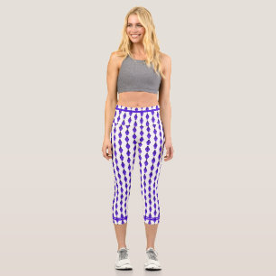 Art Deko Element in tiefen lila Capri Leggings