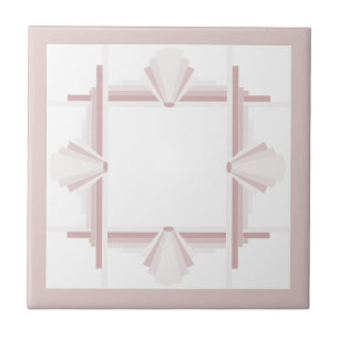 Art Deko Elemente in hellbraun Fliese