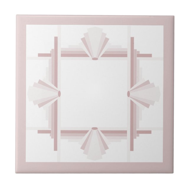 Art Deko Elemente in hellbraun Fliese (Vorderseite)