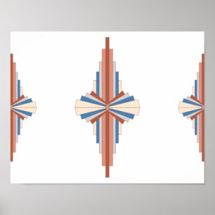 Art Deko Elemente in Rose Gold, Braun & Blau