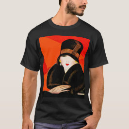 Art Deko Frauenportrait T-Shirt