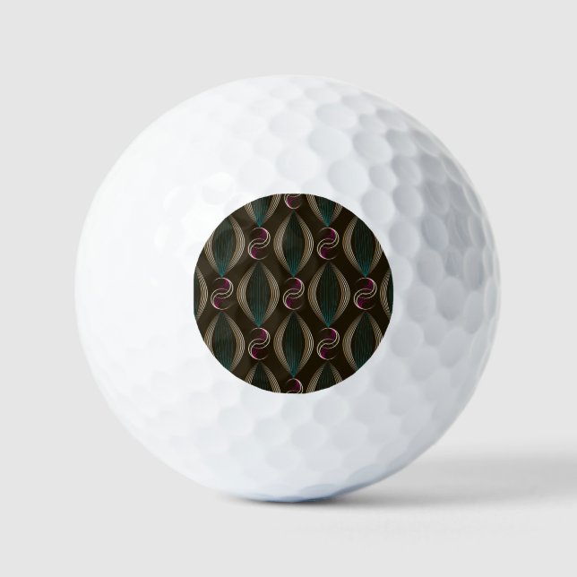 Art Deko: geometrisches Vintages Muster. Golfball (Vorderseite)
