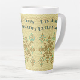 Art Deko Gold und aquamarine französische Vintage  Milchtasse