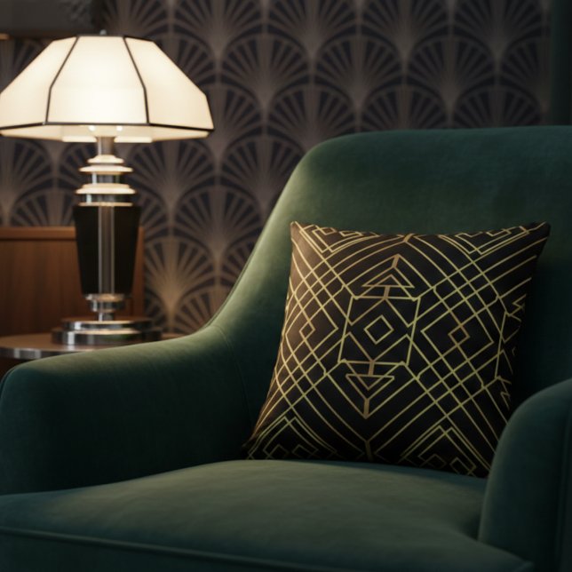 Art Deko Golden elegante Design werfen Kissen (Von Creator hochgeladen)