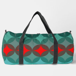 Art Deko inspiriert aquamarin und rot abstrakt Duffle Bag