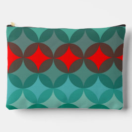 Art Deko inspiriert aquamarin und rot abstrakt Zubehörtasche