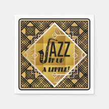 Art Deko Jazz Saxophon Black Gold Musik