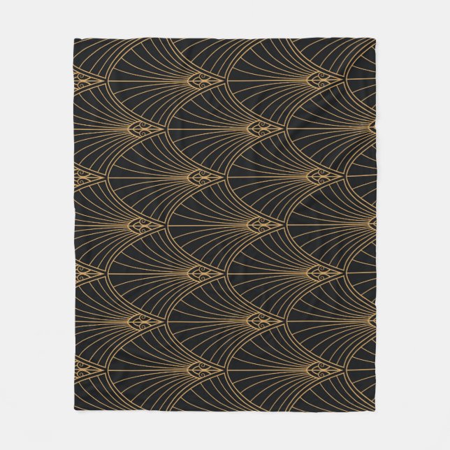 Art Deko: klassisches geometrisches Muster. Fleecedecke (Vorderseite)