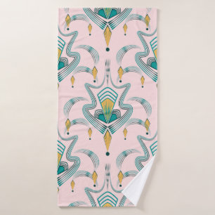 Art Deko moderne Muster grafische Ornamente. Abstr Badehandtuch