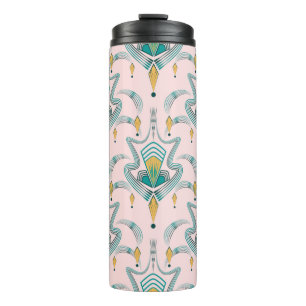 Art Deko moderne Muster grafische Ornamente. Abstr Thermosbecher