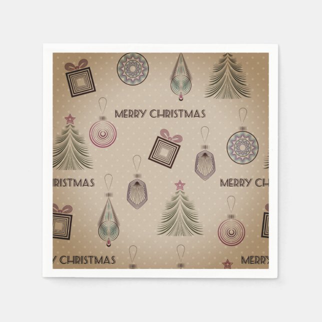 Art Deko Modernes Dekor Vintages Handwerk Serviette (Vorderseite)