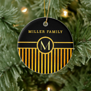 Art Deko Monogram Keramik Ornament