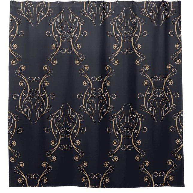 Art Deko nahtlos. Vintager Hintergrund mit Duschvorhang (Vorderseite)