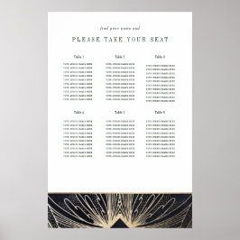 Art Deko Poster, schwarz und gold